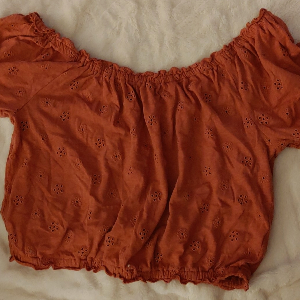 Off the shoulder crop top